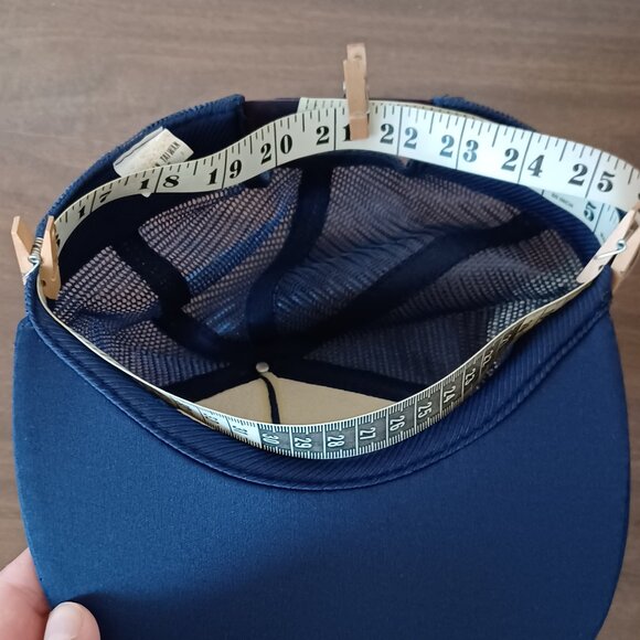 Vintage 1980s Made in Taiwan Bahamas Embroidered Blue Trucker Hat Snapback Cap - Picture 11 of 12